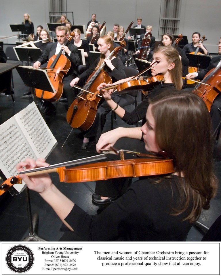 the BYU Chamber Orchestra in performance
